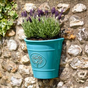 Blenheim Aqua 23X25Cm Wall Pot Set Of 2