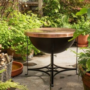 Fire pit/table with copper top - low