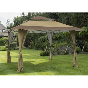 13' x 13' Garden Must Haves Got It Covered Pop Up Gazebo - Brown (4m x 4m)