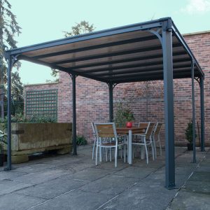 14x10 Palram Canopia Milano 4300 Grey Garden Gazebo