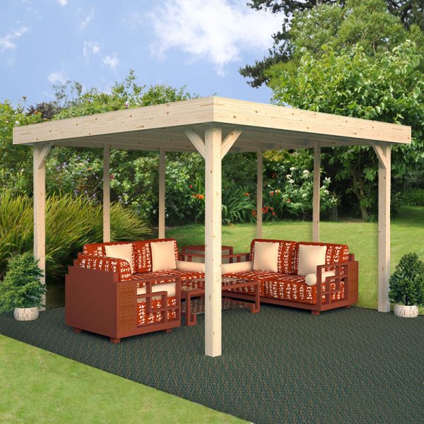 3.5x3.5m (11'x11') Palmako Lucy Luxury Garden Shelter - Pergola