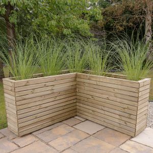 5'3 x 5'3 Forest Linear Corner Wooden Planter (1.6m x 1.6m)