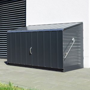 6'4 x 2'9 Trimetals Storeguard Metal Garden Storage Shed - Anthracite (1.95m x 0.88m)