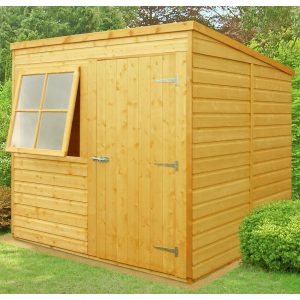 6'7 x 7' Shire Shiplap Pent Wooden Garden Shed (2.01m x 2.15m)