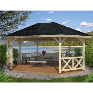 6x4.5m (20'x15') Palmako Betty Garden Pavilion - Luxury Gazebo