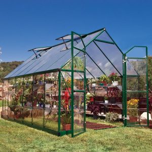 8' x 12' Palram Canopia Balance Green Greenhouse (3.67m x 2.44m)