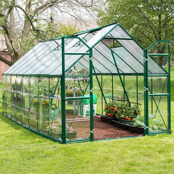 8' x 16' Palram Canopia Balance Green Greenhouse (4.87m x 2.44m)