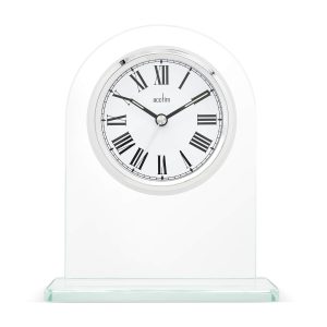 Acctim Adelaide Mantel Clock Glass Silver