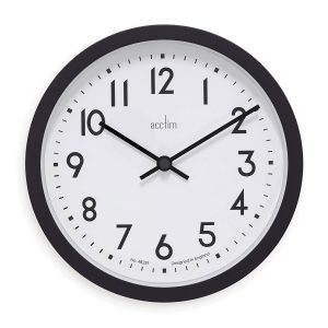 Acctim Elstow Wall Clock Quartz Retro Style Soot 20Cm