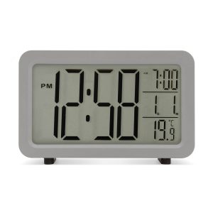 Acctim Harley Digital Alarm Clock Pigeon Grey