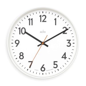 Acctim Hugo Classic Modern 30Cm Wall Clock White