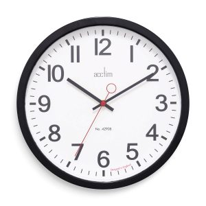 Acctim Kempston Wall Clock Black 35Cm