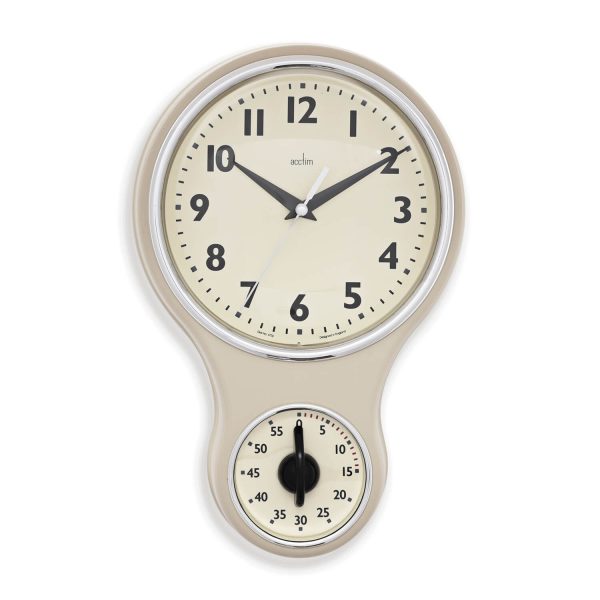 Acctim Kitchen Time Wall Clock Cream 20Cm