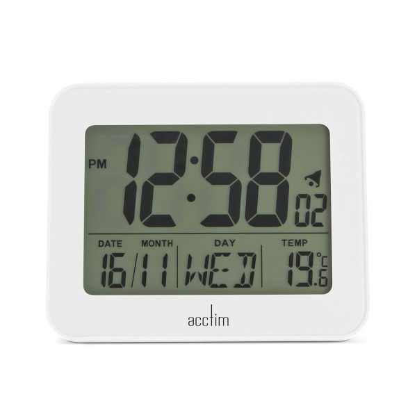 Acctim Otto Digital Bedside Alarm Clock White