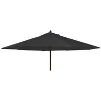 Alexander Rose 2.7m Hardwood Round Garden Parasol - Charcoal