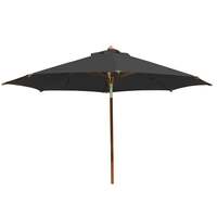 Alexander Rose 3.5m Hardwood Luxury Round Garden Parasol - Charcoal