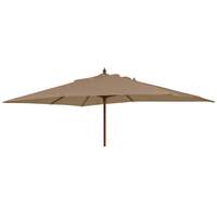 Alexander Rose 3m x 2m Hardwood Rectangular Garden Parasol - Taupe