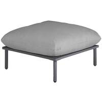 Alexander Rose Beach Footstool - Flint Frame, Flint Frame, Grey Cushion