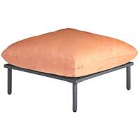 Alexander Rose Beach Footstool - Flint Frame, Flint Frame, Ochre Cushion