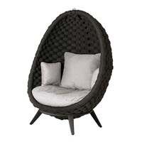 Alexander Rose Cordial Luxe Dark Grey Lucy Chair with Base, Grafito