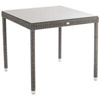 Alexander Rose Monte Carlo Square Glass Top Table (80cm x 80cm)