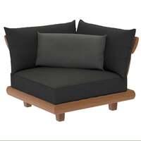 Alexander Rose Outdoor Sorrento Lounge Corner Modular Chair with Cushion, Grafito