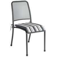 Alexander Rose Portofino Chair Cushion (Charcoal Stripe)