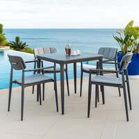 Alexander Rose Rimini 4 Seat Aluminium Garden Furniture Dining Set