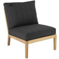 Alexander Rose Roble Lounge Middle Module with Cushions (FSC 100%), Charcoal