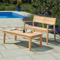 Alexander Rose Roble Tivoli Bench with Coffee Table Set