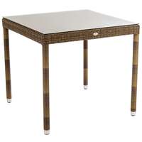 Alexander Rose San Marino Square Glass Top Table (80 x 80cm)