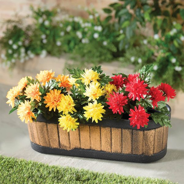 Artificial Flower Picks (Dahlia) H26cm, Weatherproof Polyester, Planting Indoors or Out