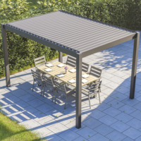 Bracken Outdoors Gemini 3m x 4m Grey Rectangular Aluminium Garden Pergola