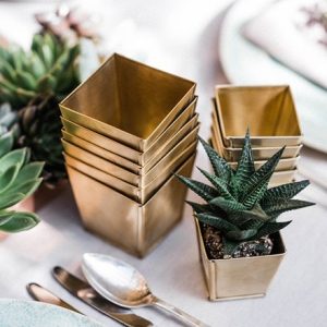 Brass pots - set of 6