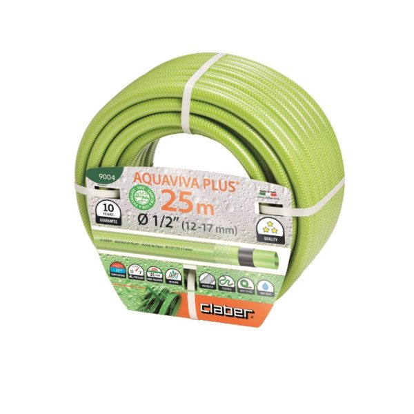 Claber Aquaviva Plus Hosepipe 1/2" - 25 Metres