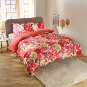 Double Bold Rose Bedding Set