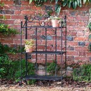 Folding etagere pot stand