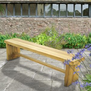 Forest Double Sleeper Wooden Garden Bench 6'x1' (1.8x0.35m)