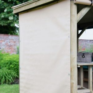 Forest Garden 3.5m Square Wooden Gazebo Curtains - Cream