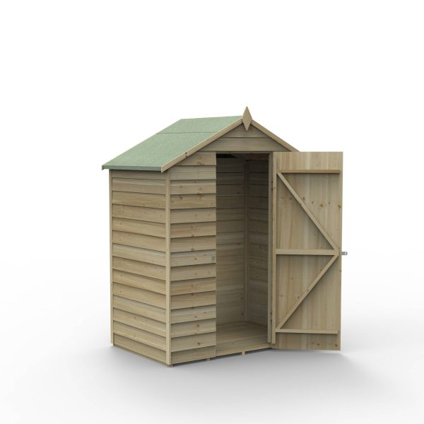 Forest Garden 5x3 4Life Overlap Pressure Treated Apex Shed (No Window)