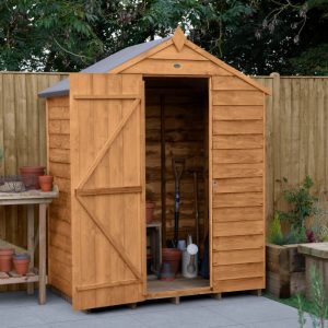 Forest Garden 5x3 Apex Overlap Dipped Wooden Garden Shed (No Window)