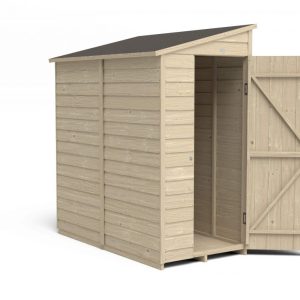 Forest Garden 6x3 Pent Overlap Pressure Treated Wooden Garden Shed (No Window / Installation Included)