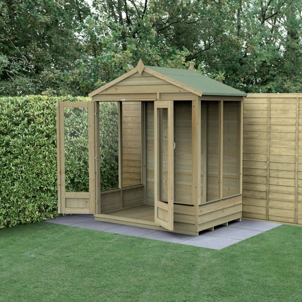 Forest Garden 6x4 4Life Overlap Apex Pressure Treated Summerhouse