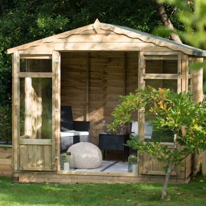 Forest Garden 8 x 6 Oakley Summerhouse - Overlap Pressure Treated