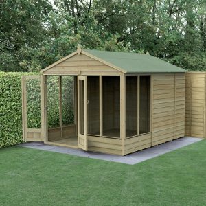 Forest Garden 8x10 4Life Overlap Apex Pressure Treated Summerhouse