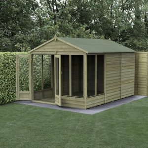 Forest Garden 8x12 4Life Overlap Apex Pressure Treated Summerhouse