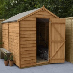 Forest Garden 8x6 Apex Overlap Dipped Wooden Garden Shed (No Window)