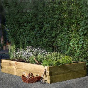 Forest Garden 90 x 180cm Caledonian Large Raised Bed with Base