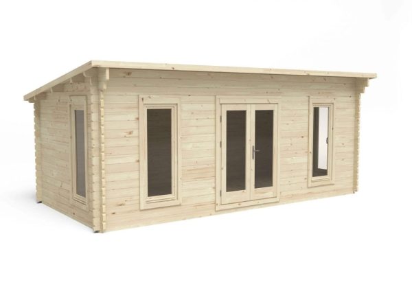 Forest Garden Arley 6.0m x 3.0m Pent Double Glazed Log Cabin (24kg Polyester Felt With Underlay)