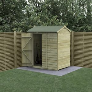 Forest Garden Beckwood Shiplap Pressure Treated 6x4 Reverse Apex Shed (No Window / Installation Included)